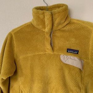 Yellow Patagonia Re-Tool Snap-T Pullover Fleece